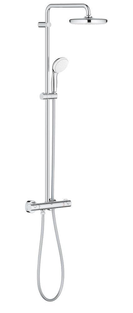 Colonne de douche avec mitigeur thermostatique GROHE Bau System Chrome