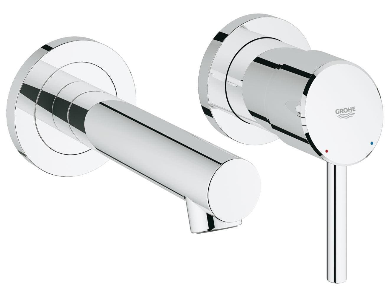 Mitigeur monocommande 2 trous lavabo GROHE Concetto Chrome