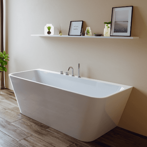 Baignoire semi-îlot murale DAILY Alterna
