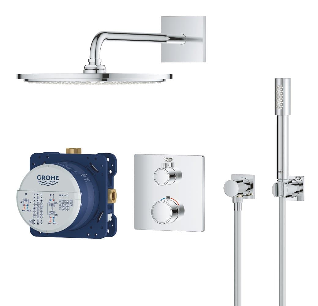 Ensemble de douche avec Rainshower Cosmopolitan GROHE Grohtherm Chrome — image 3