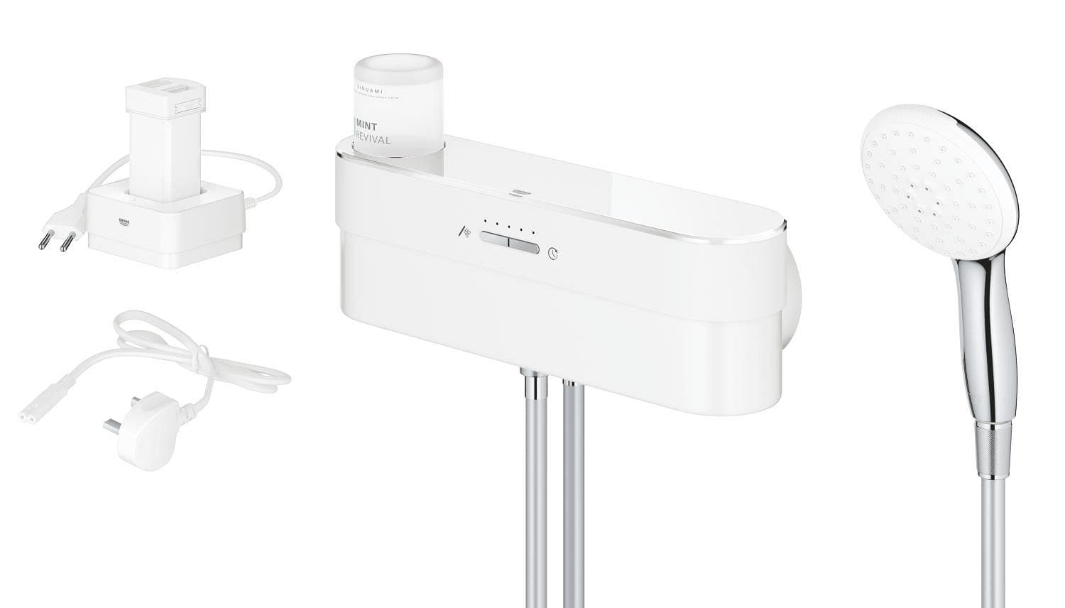 Kit de démarrage pour douche PUREFOAM – Blanc/Chrome GROHE Chrome — image 3