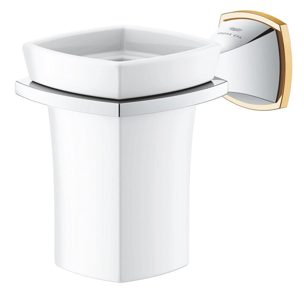 Porte-verre en céramique GROHE Grandera Support Chrome Dore Chrome — image 2