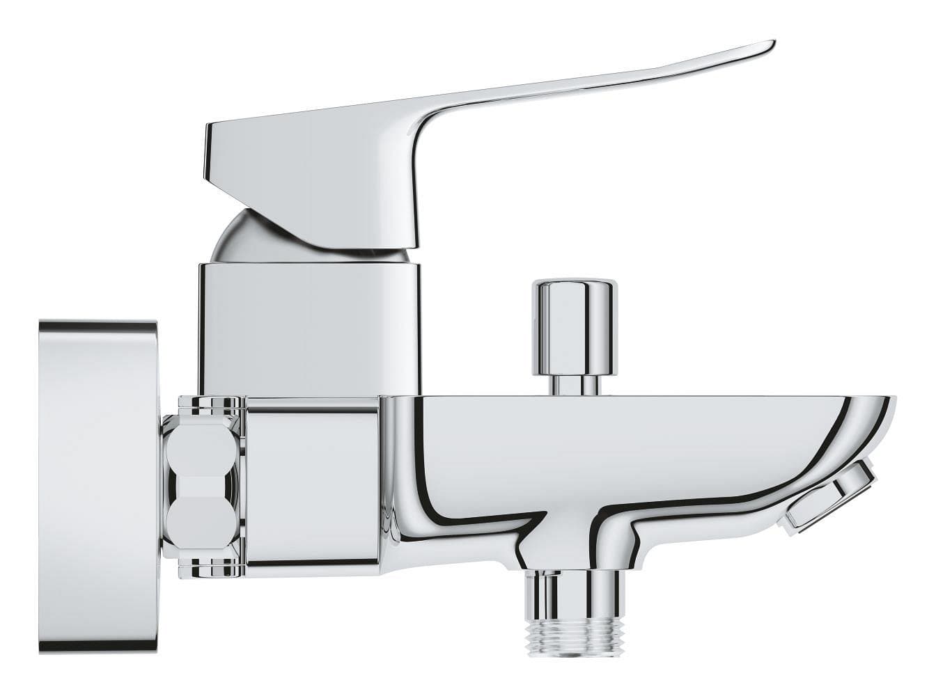 Single-Lever Bath/Shower Mixer with Diverter – Wall-Mounted GROHE Dice Chrome — image 2