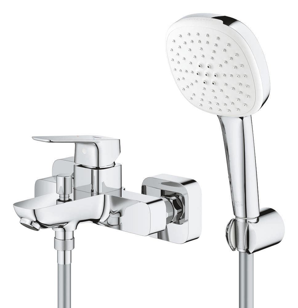 Mitigeur bain/douche monocommande avec support de douche – Mural GROHE Cubeo Chrome — image 2
