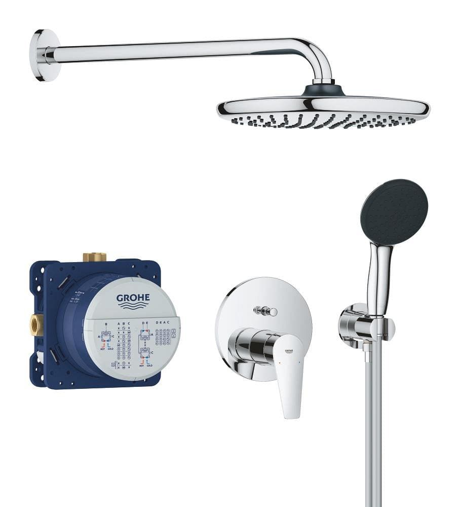 Douche encastrée avec Vitalio Start GROHE Edge Pack Chrome