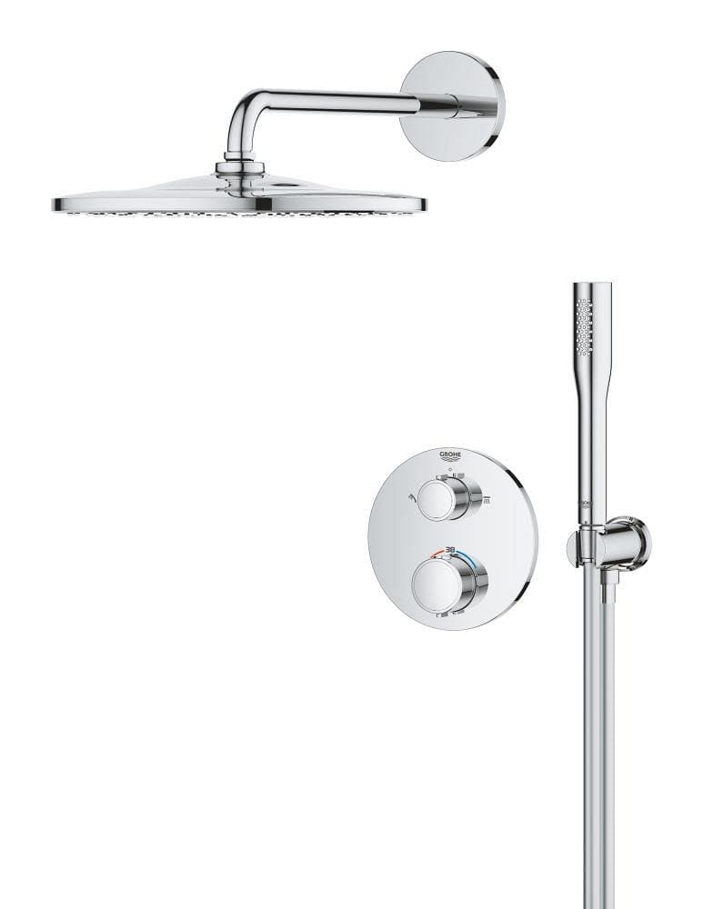 Douche encastrée avec Vitalio Rain Mono GROHE Precision Thermostat Pack Chrome — image 3
