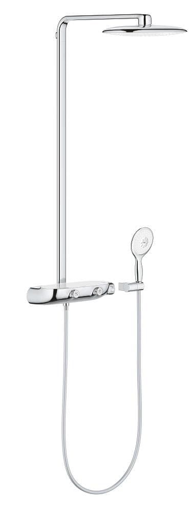 Colonne de douche avec mitigeur thermostatique GROHE Rainshower System Smartcontrol Mono Chrome