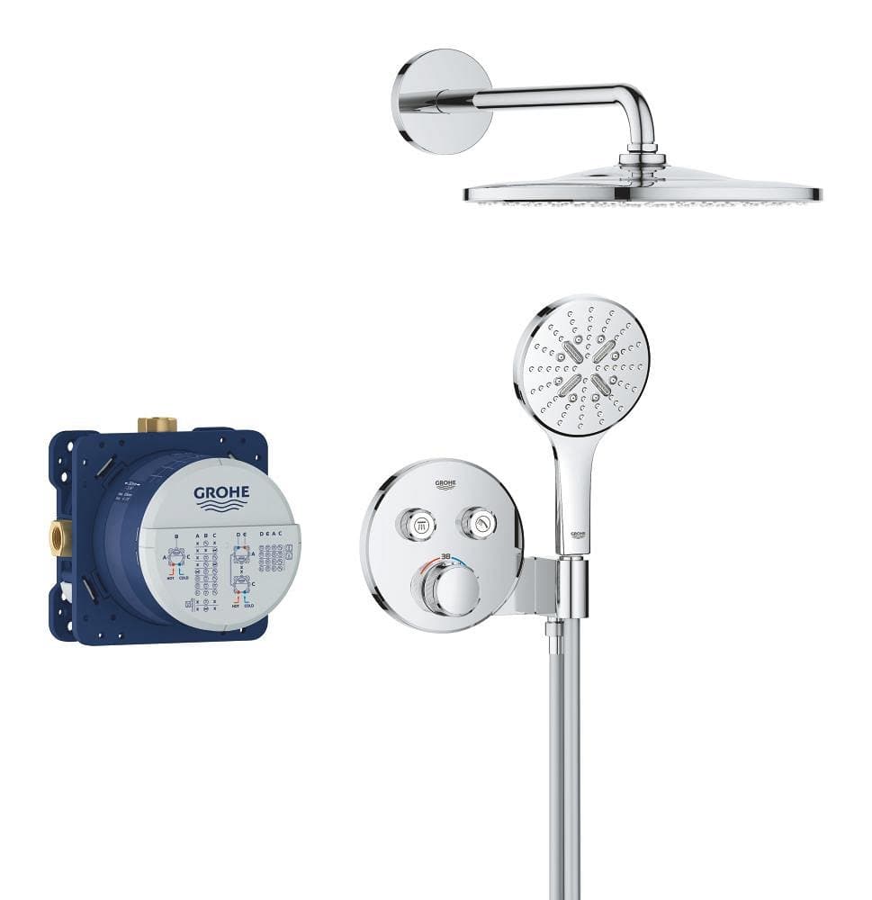 Douche encastrée avec Rainshower Mono GROHE Grohtherm Smartcontrol Pack Chrome — image 2