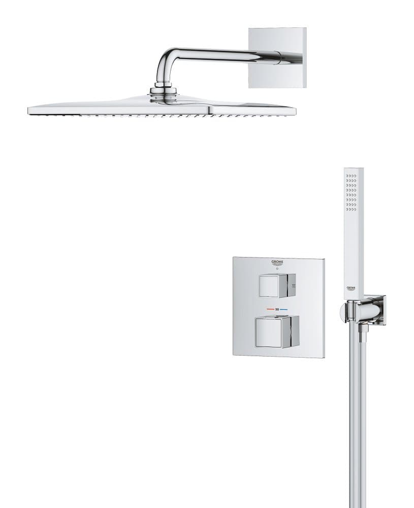 Douche encastrée avec Vitalio Rain Mono Cube GROHE Precision Pack Chrome — image 3