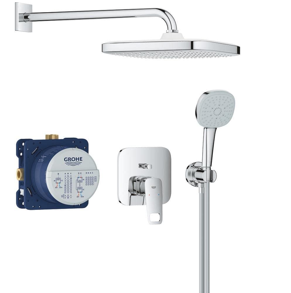 Ensemble de douche encastré avec Vitalio Comfort Clova GROHE Pulse Chrome