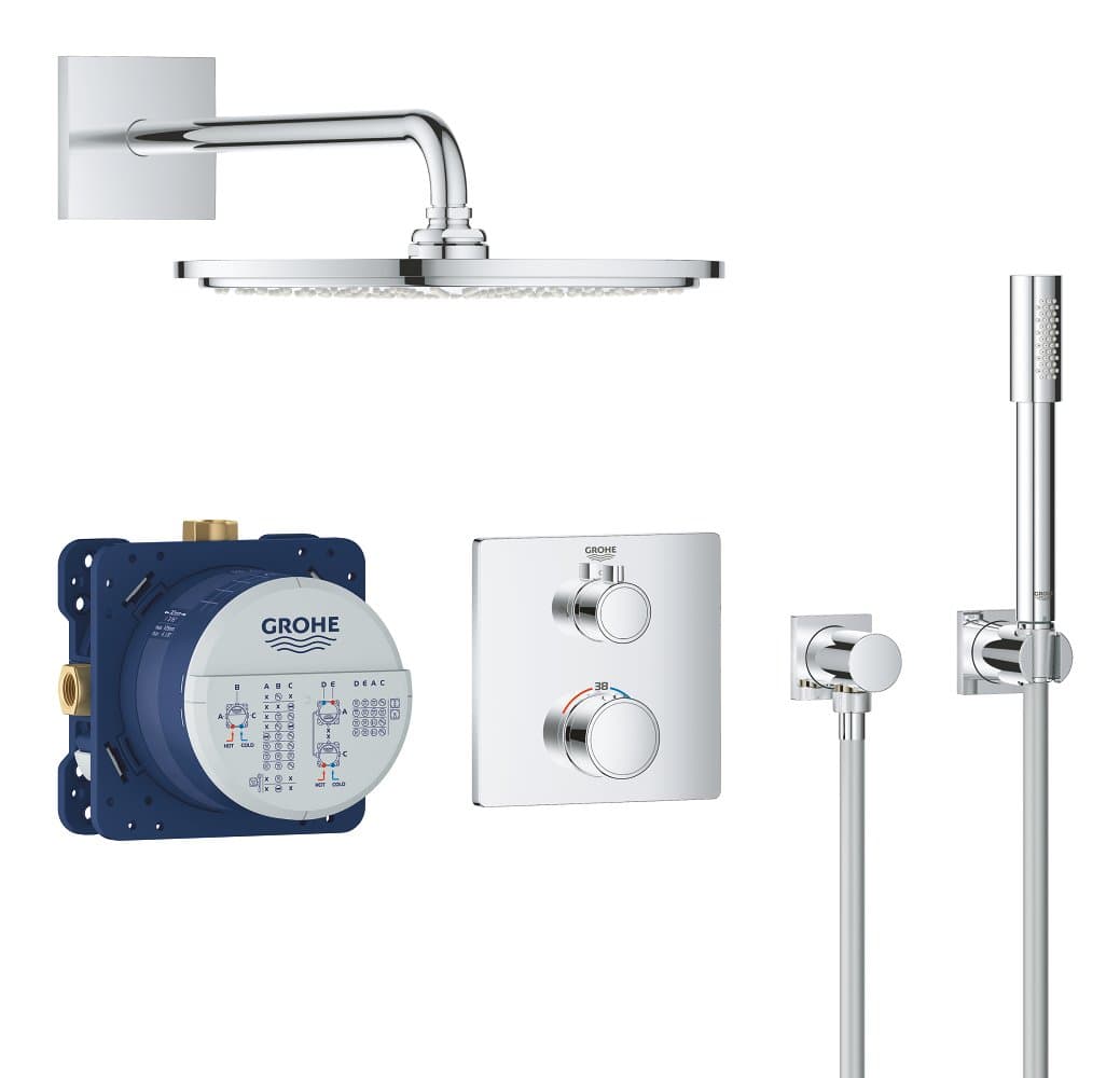 Ensemble de douche avec Rainshower Cosmopolitan GROHE Grohtherm Chrome — image 2