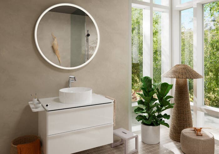 Xelu Q Meuble bas 780/550 pour vasque Xuniva avec 2 tiroirs, caisson Blanc brillant Hansgrohe — image 2