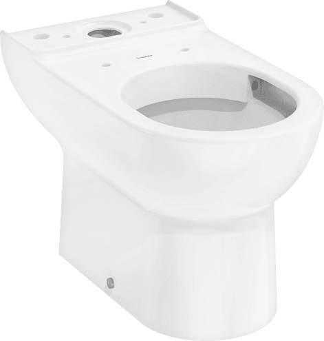 GladeLake S WC à poser monobloc 640 à plusieurs sorties, système de chasse AquaChannel Hansgrohe