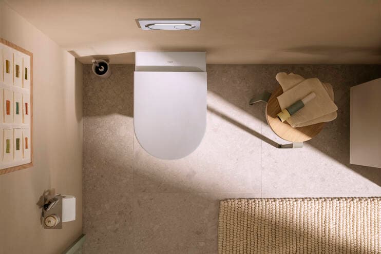 GladeLake S Pack WC suspendu 540 avec système de chasse AquaChannel, avec abattant déclipsable QuickRelease et frein de chute SoftClose Hansgrohe — image 2