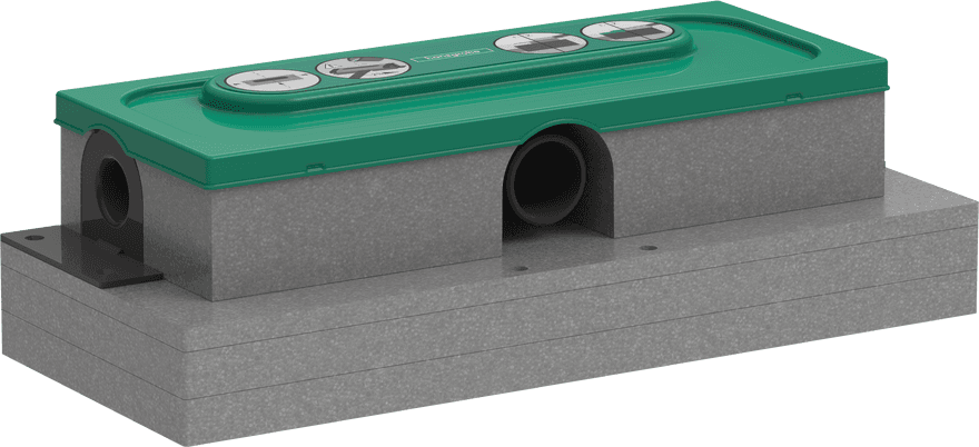 uBox universal Corps d'encastrement pour caniveau de douche linéaire pour installation à faible hauteur Hansgrohe