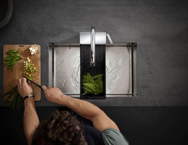Aquno Select M81 Mitigeur de cuisine 170 avec douchette extractible, 3 jets Hansgrohe