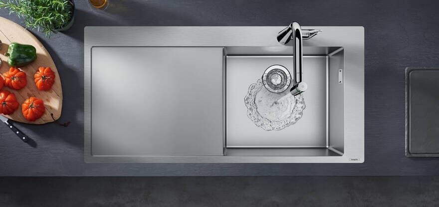 S71 S715-F450 Evier encastré 450 avec égouttoir Hansgrohe — image 2