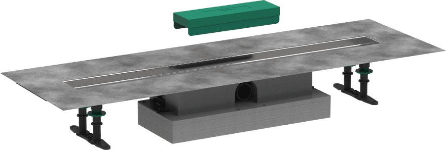 uBox universal Set complet pour installation faible hauteur des caniveaux Raindrain Match ou Rock - 80 cm Hansgrohe