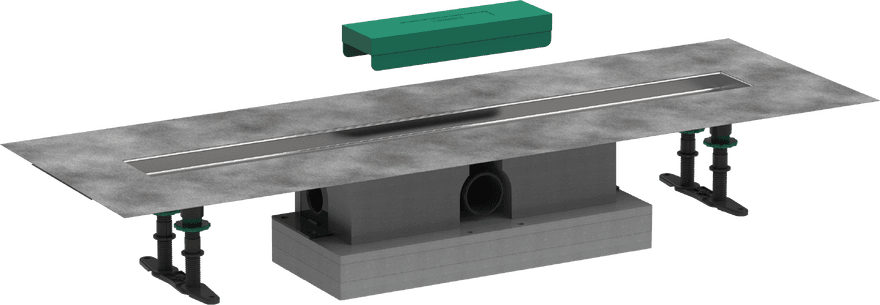 uBox universal Set complet pour installation hauteur standard des caniveaux Raindrain Match ou Rock - 80 cm Hansgrohe