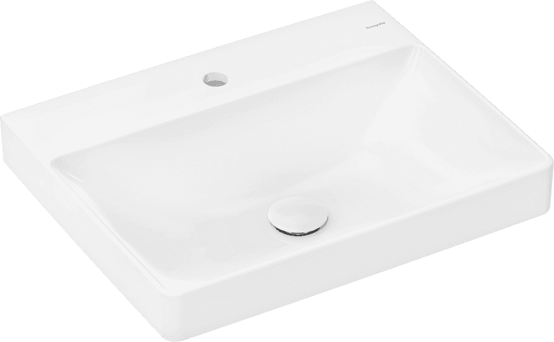 Xelu Q Plan vasque 600/480 sans trop plein, percé pour robinet, SmartClean Hansgrohe