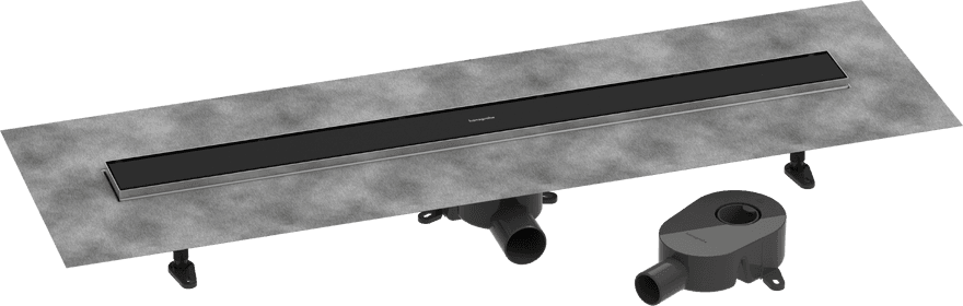 RainDrain Go Kit complet pour installation caniveau de douche à carreler 900 hauteur faible/standard Hansgrohe
