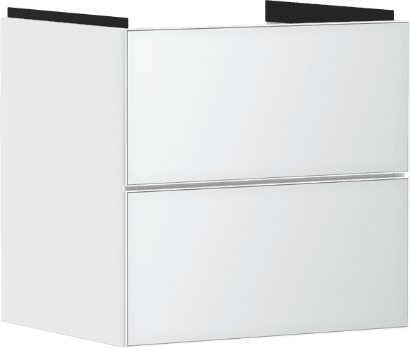 Xevolos E Meuble bas pour plan vasque 580/475, 2 tiroirs, caisson Blanc mat Hansgrohe