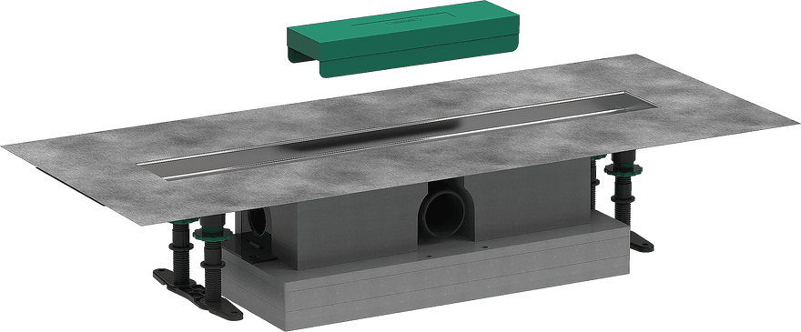 uBox universal Set complet pour installation hauteur standard des caniveaux Raindrain Match ou Rock - 60 cm Hansgrohe