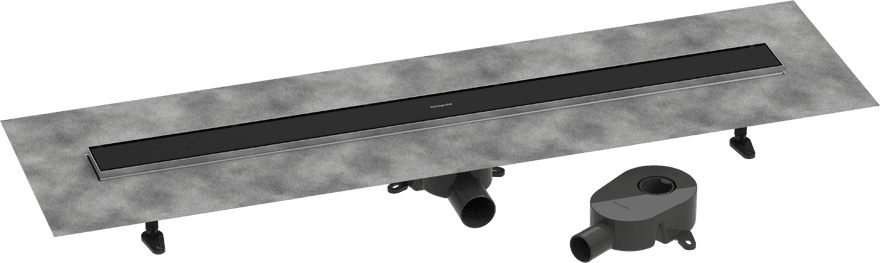 RainDrain Go Kit complet pour installation caniveau de douche à carreler 1000 hauteur faible/standard Hansgrohe