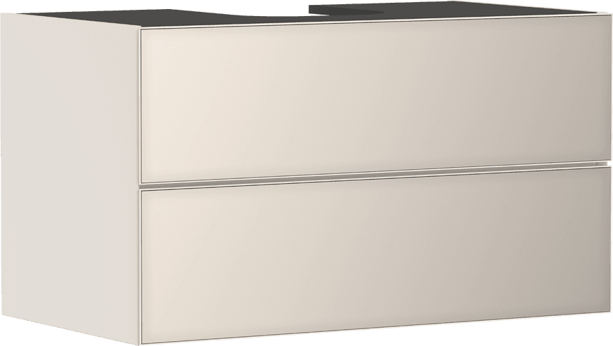 Xevolos E Meuble bas 980/550 pour vasque/lavabo à poser Xevolos E, 2 tiroirs, caisson Beige mat Hansgrohe