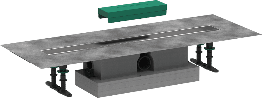 uBox universal Set complet pour installation hauteur standard des caniveaux Raindrain Match ou Rock - 70 cm Hansgrohe