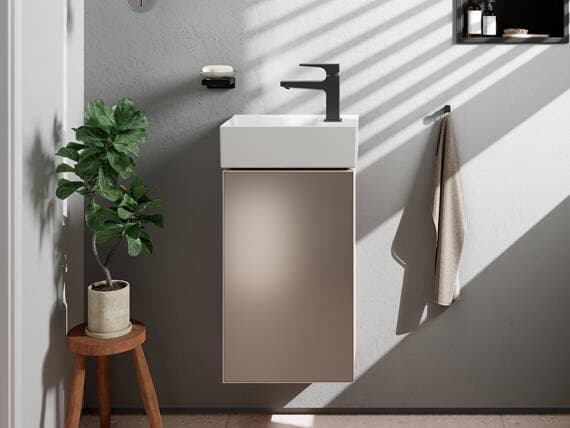Xevolos E Meuble bas pour lave-mains 340/245, charnière de porte gauche, caisson Blanc mat Hansgrohe — image 6