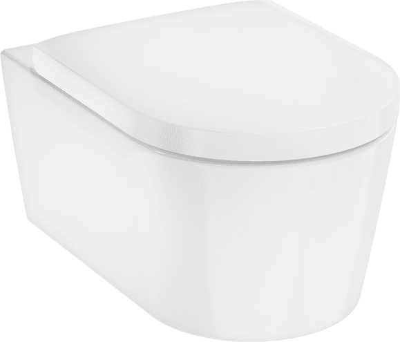 EluPura S Pack WC suspendu 540 sans bride, système de chasse AquaFall, avec abattant déclipsable QuickRelease et frein de chute SoftClose, HygieneEffect Hansgrohe