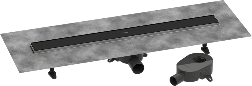 RainDrain Go Kit complet pour installation caniveau de douche à carreler 800 hauteur faible/standard Hansgrohe