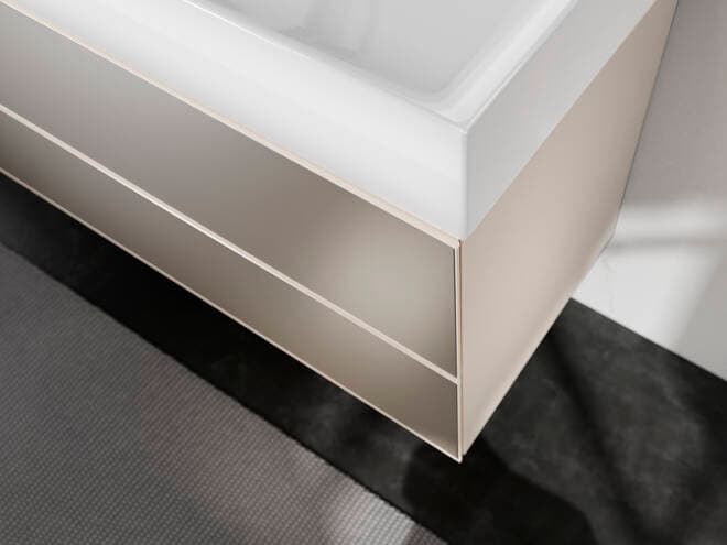 Xevolos E Meuble bas 980/550 pour vasque/lavabo à poser Xevolos E, 2 tiroirs, caisson Beige mat Hansgrohe — image 2