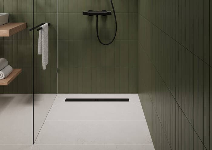 RainDrain Go Kit complet pour installation caniveau de douche à carreler 1000 hauteur faible/standard Hansgrohe — image 2