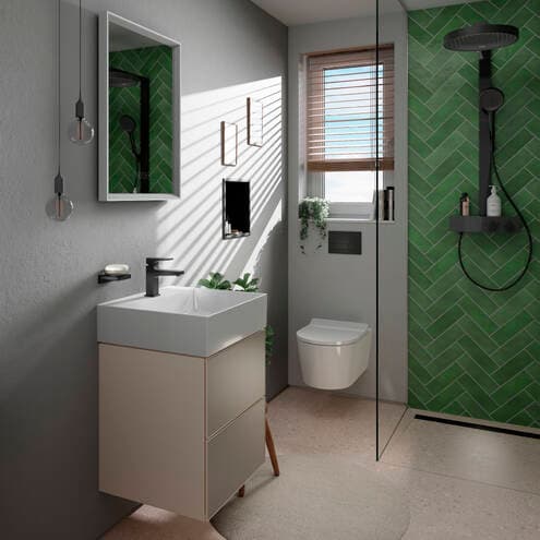 Xevolos E Meuble bas pour lave-mains 480/475, 2 tiroirs, caisson Beige mat Hansgrohe — image 2