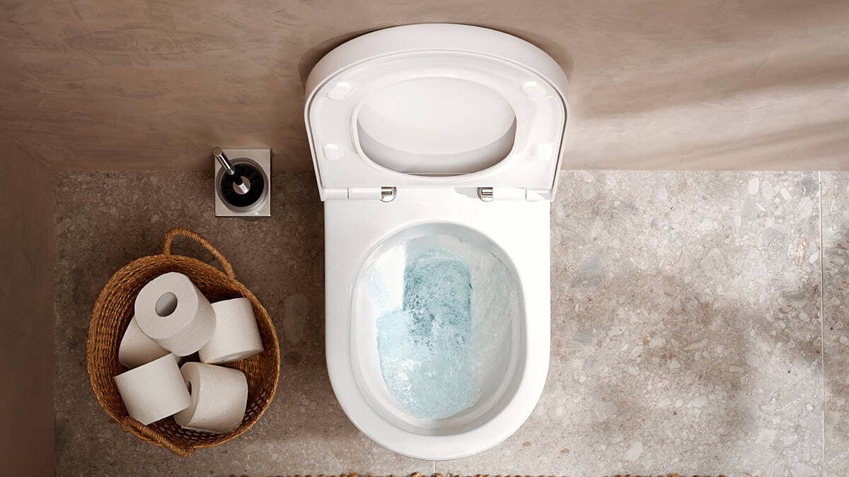EluPura Q Pack WC suspendu 540 sans bride, système de chasse AquaFall, avec abattant déclipsable QuickRelease et frein de chute SoftClose, HygieneEffect Hansgrohe — image 6