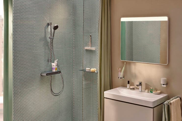 Activera Select S Combi set 95 2jet EcoSmart avec mitigeur thermostatique ShowerTablet Select 360 et barre de douche 65 cm Hansgrohe