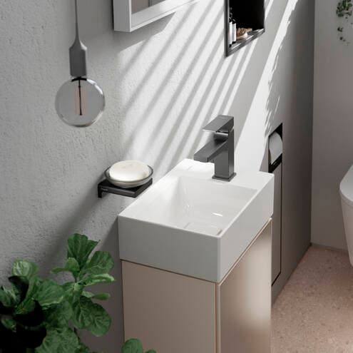 Xevolos E Meuble bas pour lave-mains 340/245, charnière de porte droite, caisson Beige mat, Hansgrohe