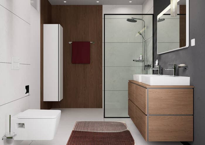 Xilesa E Colonne 400/350, charnière de porte droite Hansgrohe