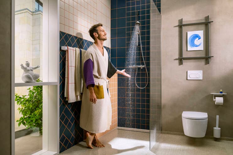 Activera Select S Combi set 95 2jet EcoSmart avec mitigeur thermostatique Ecostat Fine et barre de douche 65 cm Hansgrohe