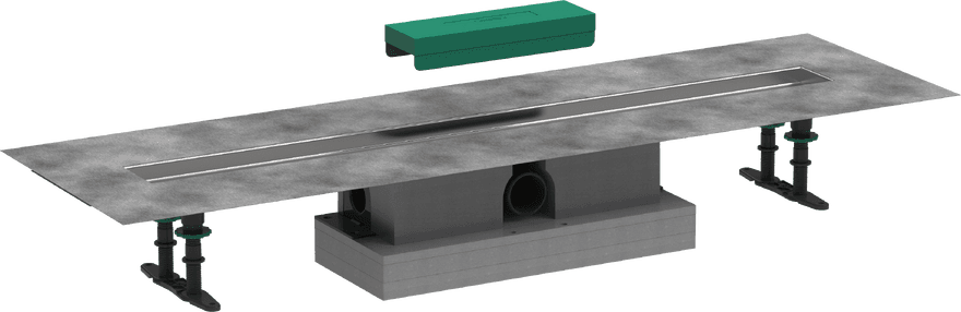 uBox universal Set complet pour installation hauteur standard des caniveaux Raindrain Match ou Rock - 90 cm Hansgrohe