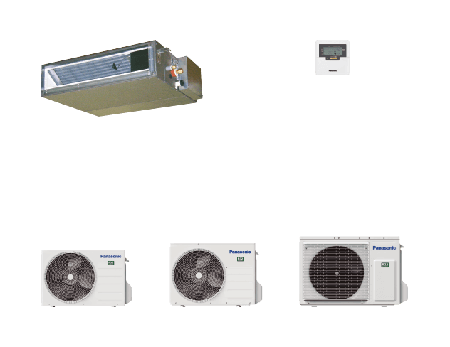 Climatiseur gainable Panasonic Low Static Pressure Hide-Away R32 — image 4